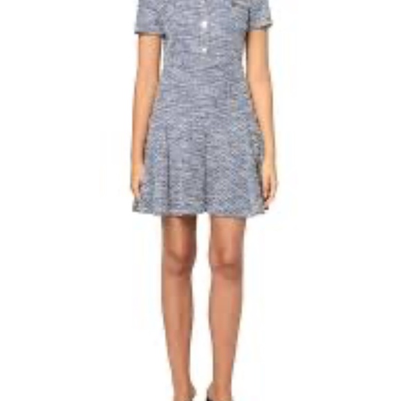 Tommy Hilfiger Women's Sparkle Boucle Knit Button Front Fit and Flare Shirtdress - Picture 2 of 7